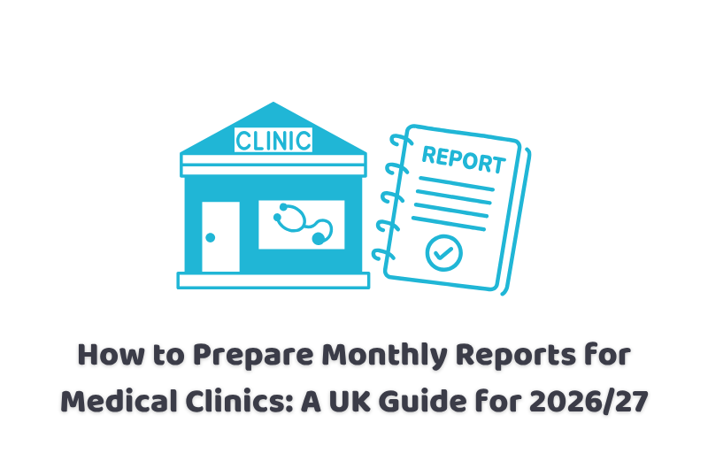 prepare monthly reports for medical clinics